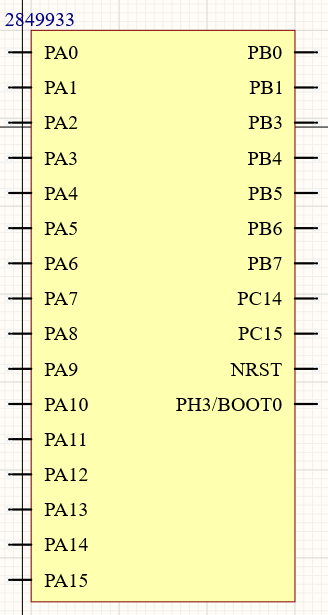 Part of schematic symbol for STM32