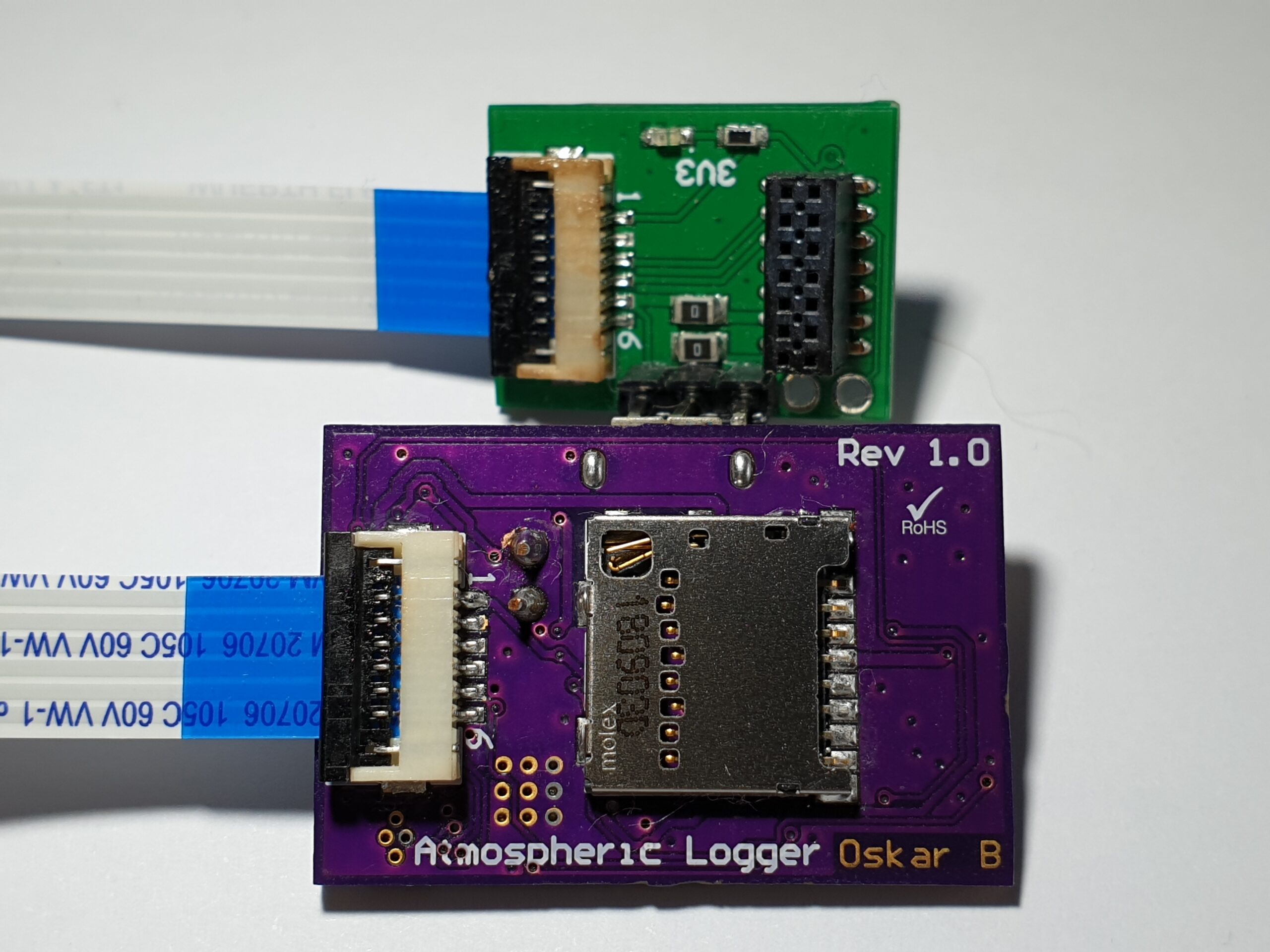 Atmospheric connected via ribbon cable to programming adapter